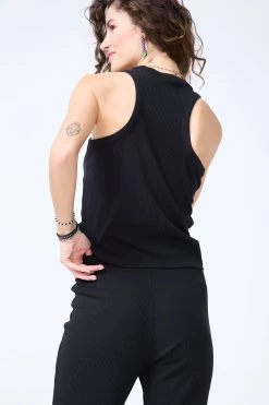 Rib Racer Tank In Black -Chic Wear Shop Terez63ed604dbd41771093042163ed604dbd41e.63ed604dbd41e