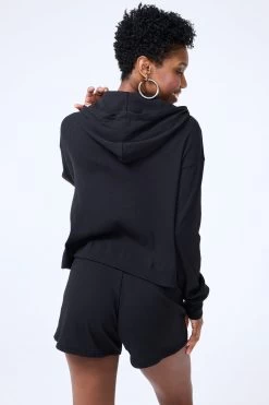 Rib Crop Hoodie In Black -Chic Wear Shop Terez63ed604f85c9146491024363ed604f85c98.63ed604f85c98