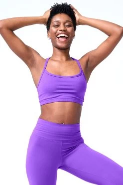 TLC Y-Back Bralette In Super Electric Purple