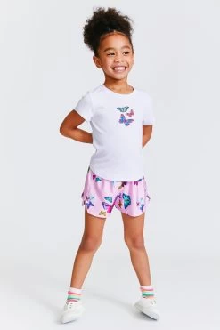 Kids Gym Shorts In Pink Neon Butterflies -Chic Wear Shop Terez640bb3eb50bd2634093744640bb3eb50bd9.640bb3eb50bd9