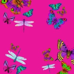 Girls Rashguard In Pink Neon Butterflies -Chic Wear Shop Terez645d1b05231e30645d1b0523286.50650050645d1b0523286