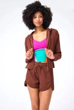 Rib Crop Hoodie In Cafe -Chic Wear Shop Terez6487202e1cbab66487202e1ce43.136036026487202e1ce43