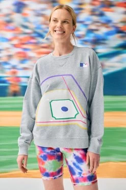 MLB Crew In Collegiate Gray Baseball Field