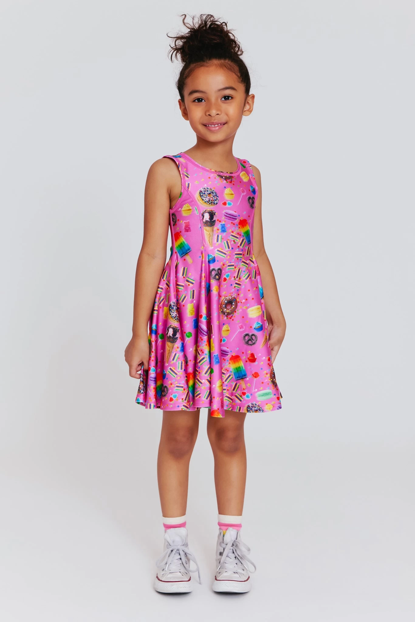 Girls Skater Dress In Candy Spill 3 Girls Skater Dress In Candy Spill