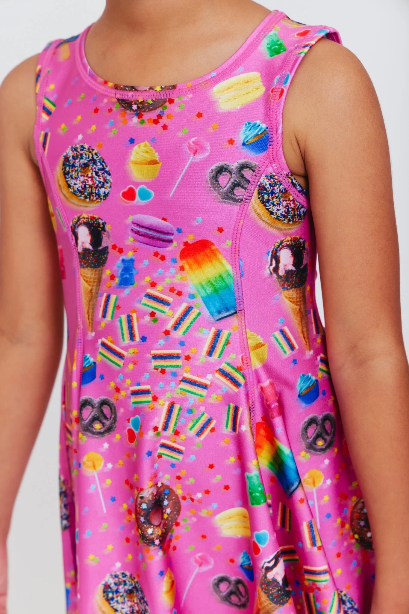 Girls Skater Dress In Candy Spill 5 Girls Skater Dress In Candy Spill - Image 3