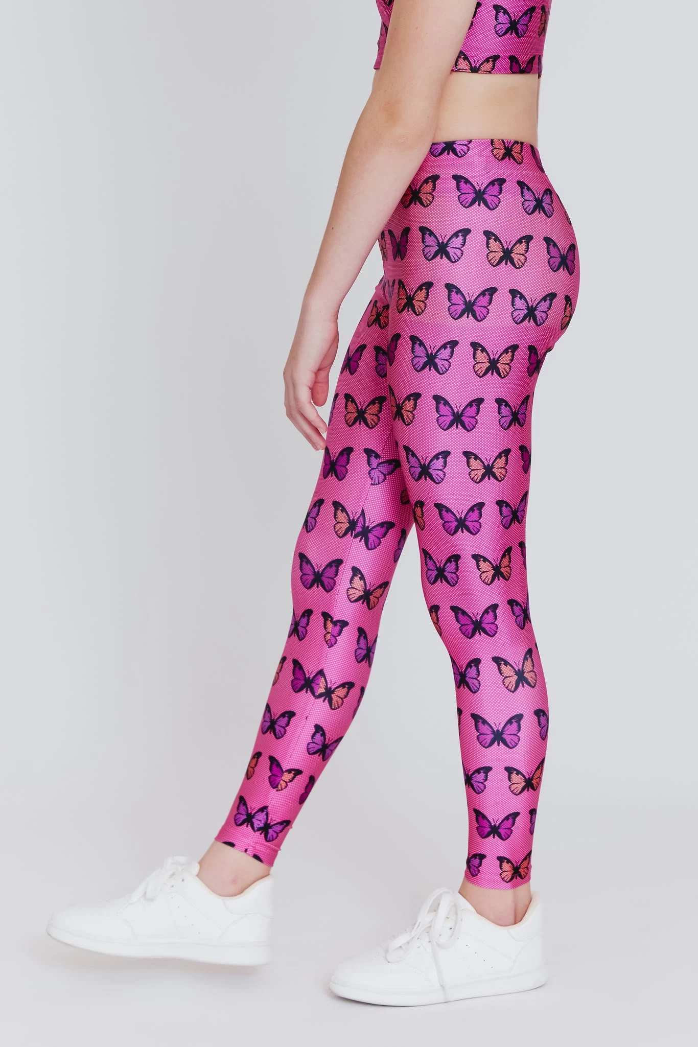 Toddler Leggings In Pink Halftone Butterfly 5 Toddler Leggings In Pink Halftone Butterfly - Image 3