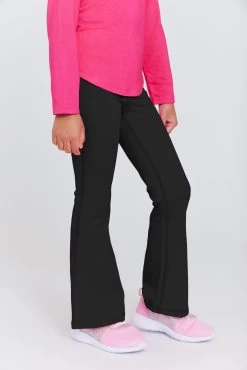 Kids TLC Flare Leggings In Jet Black