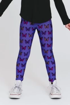 Kids Leggings In Halftone Butterfly