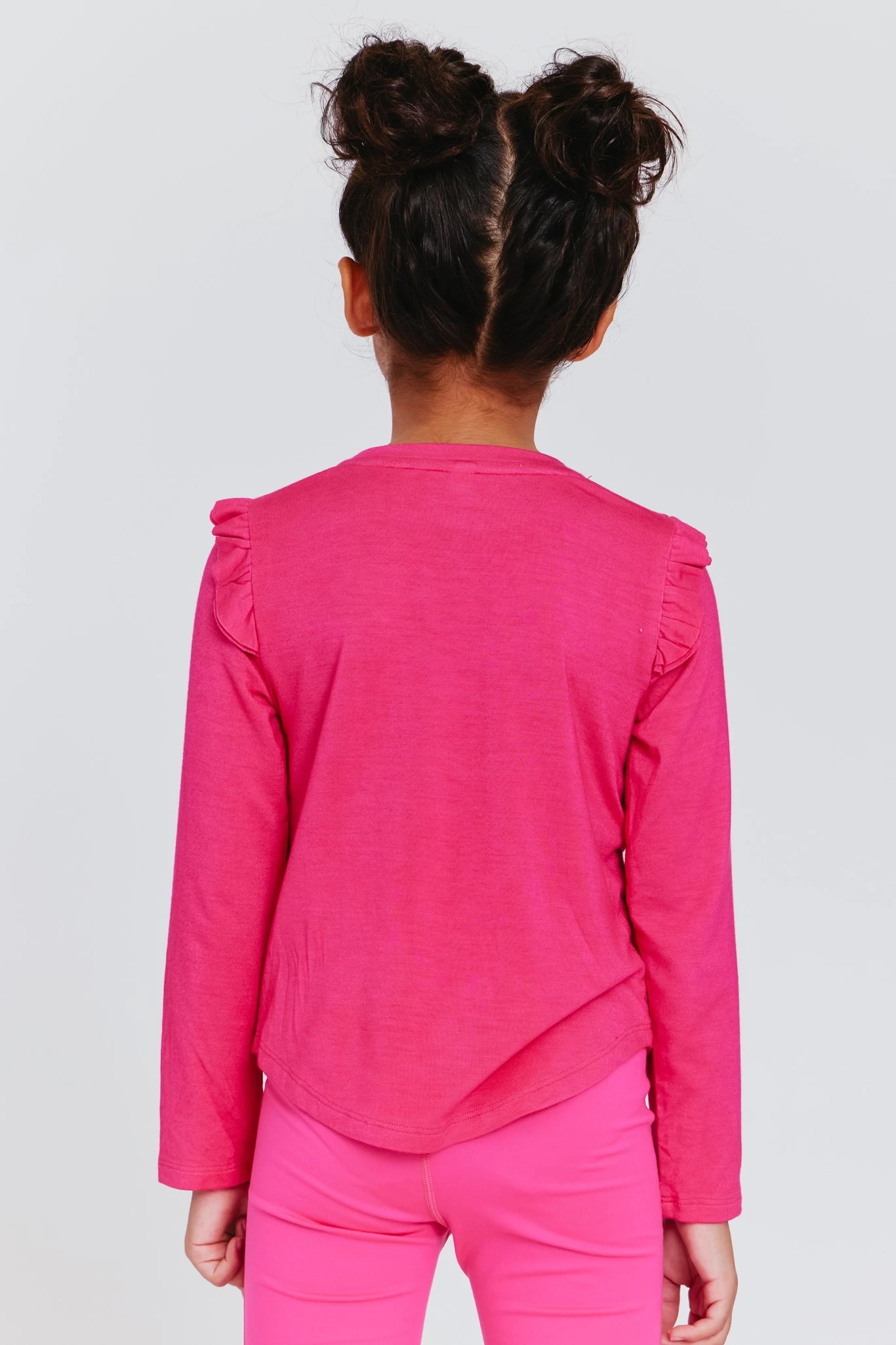 Toddler Ruffle Long Sleeve Tee In Terez Pink 5 Toddler Ruffle Long Sleeve Tee In Terez Pink - Image 3