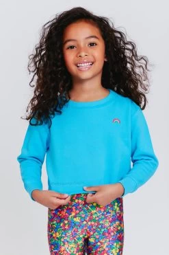 Toddler Raw Hem Cropped Crew In Curacao