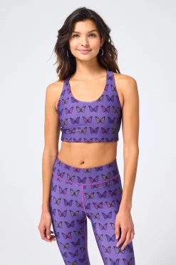Hi-Shine Sports Bra In Halftone Butterfly