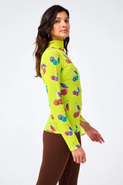 Mesh Mock Neck In Pepperoncini Halftone Cherries 9 Mesh Mock Neck In Pepperoncini Halftone Cherries -Chic Wear Shop Terez64e3be85328de964e3be8532bc4.8195680564e3be8532bc4