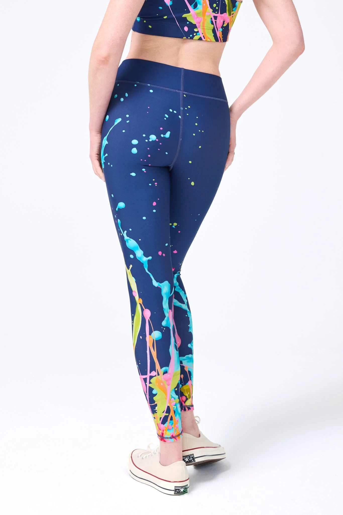 DuoKnit Leggings In Midnight Blue Splatter 5 DuoKnit Leggings In Midnight Blue Splatter - Image 3