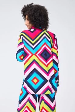 Button Down In Bright Chevron Patchwork 9 Button Down In Bright Chevron Patchwork -Chic Wear Shop Terez64f751e770ad3464f751e770cc7.8943057964f751e770cc7