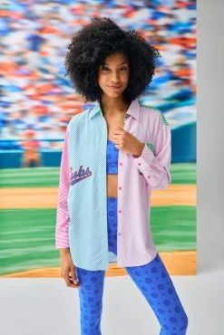 Cubs Button Down In Stripes