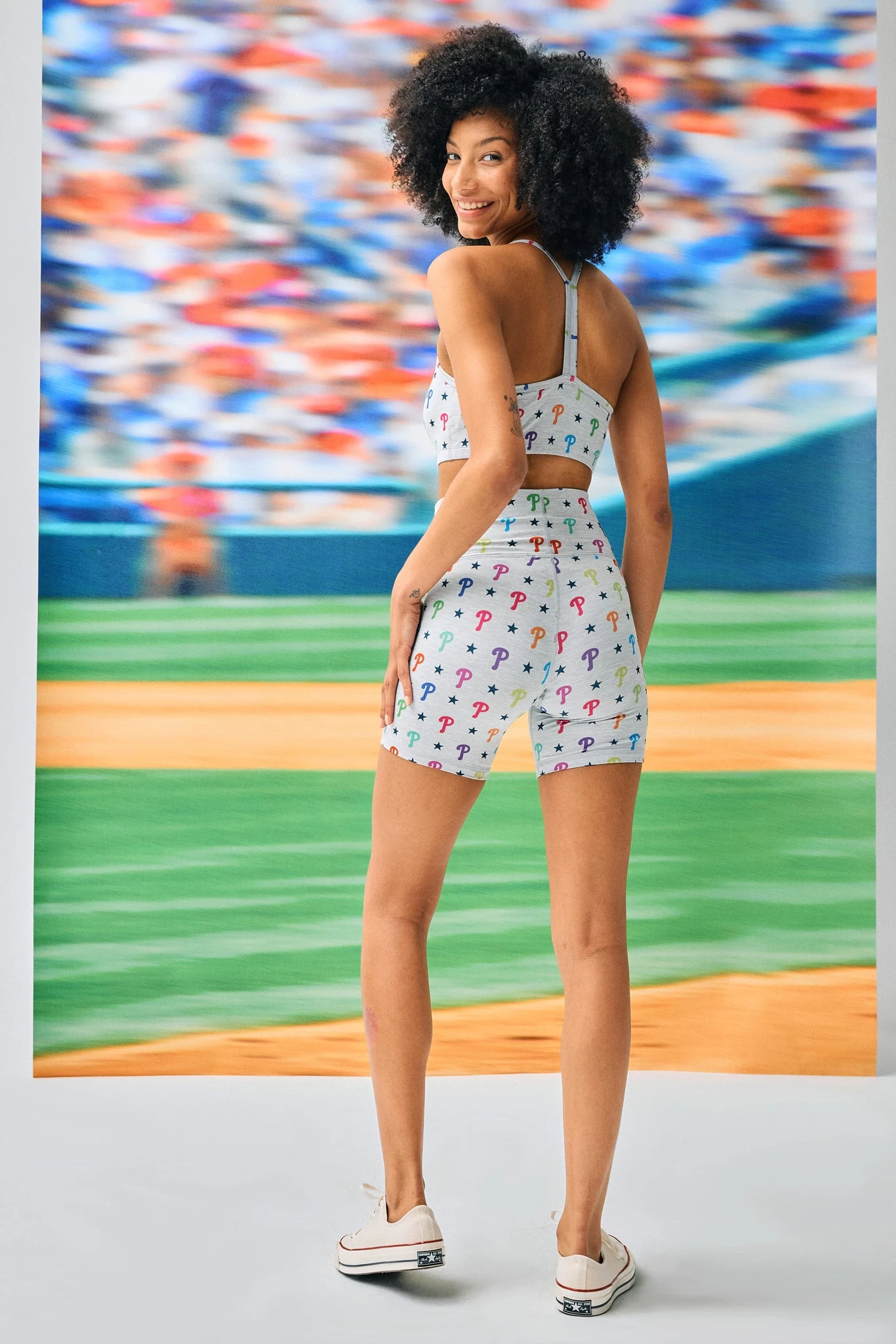 Phillies TLC Y-Back Bralette In Rainbow Monogram 4 Phillies TLC Y-Back Bralette In Rainbow Monogram - Image 2