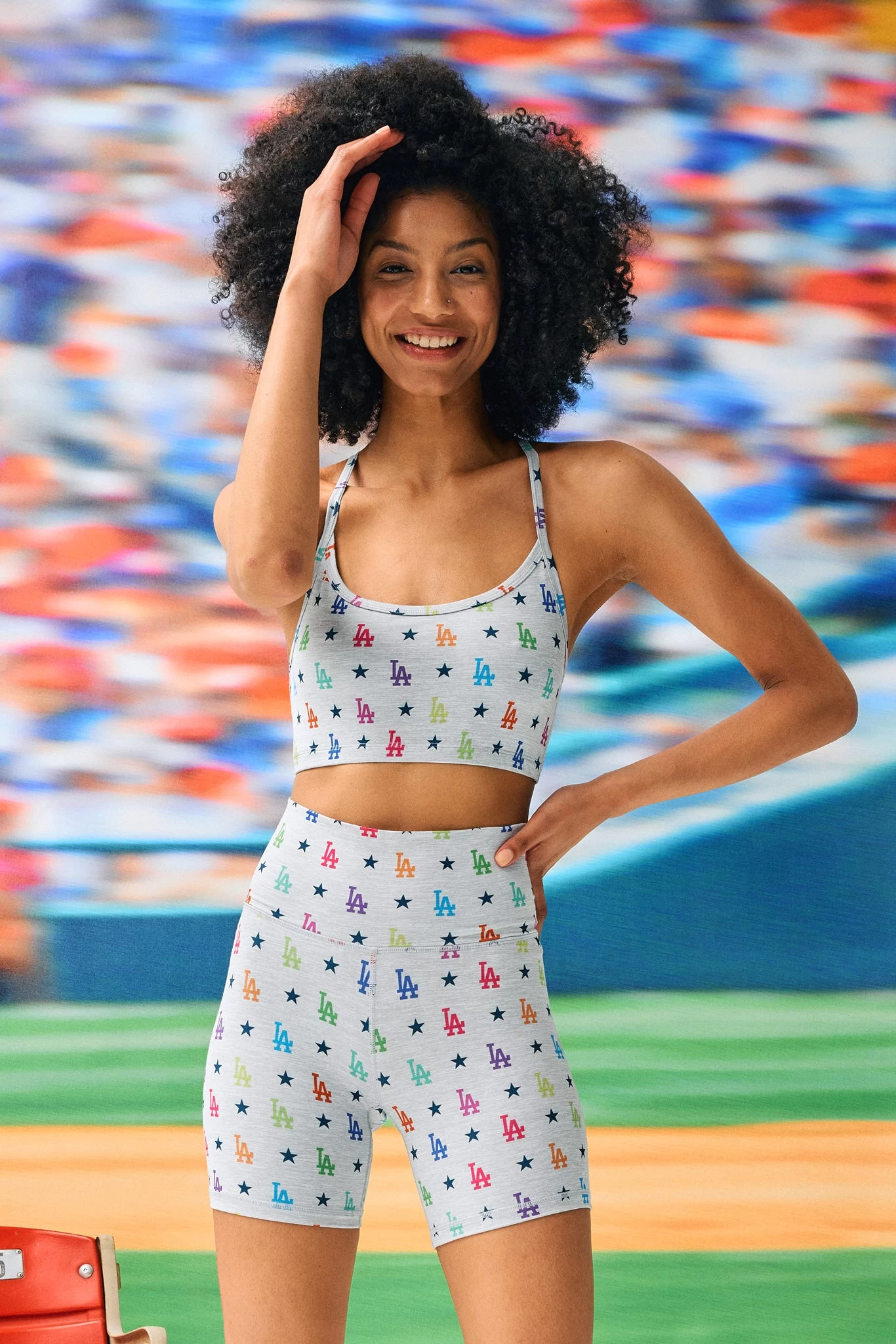 Dodgers TLC Booty Short In Rainbow Monogram 5 Dodgers TLC Booty Short In Rainbow Monogram - Image 3