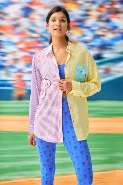 Phillies Button Down In Stripes