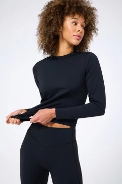 Action Corset Long Sleeve Top In Jet Black -Chic Wear Shop Terez65286dadaf416465286dadaf6a7.9507424065286dadaf6a7