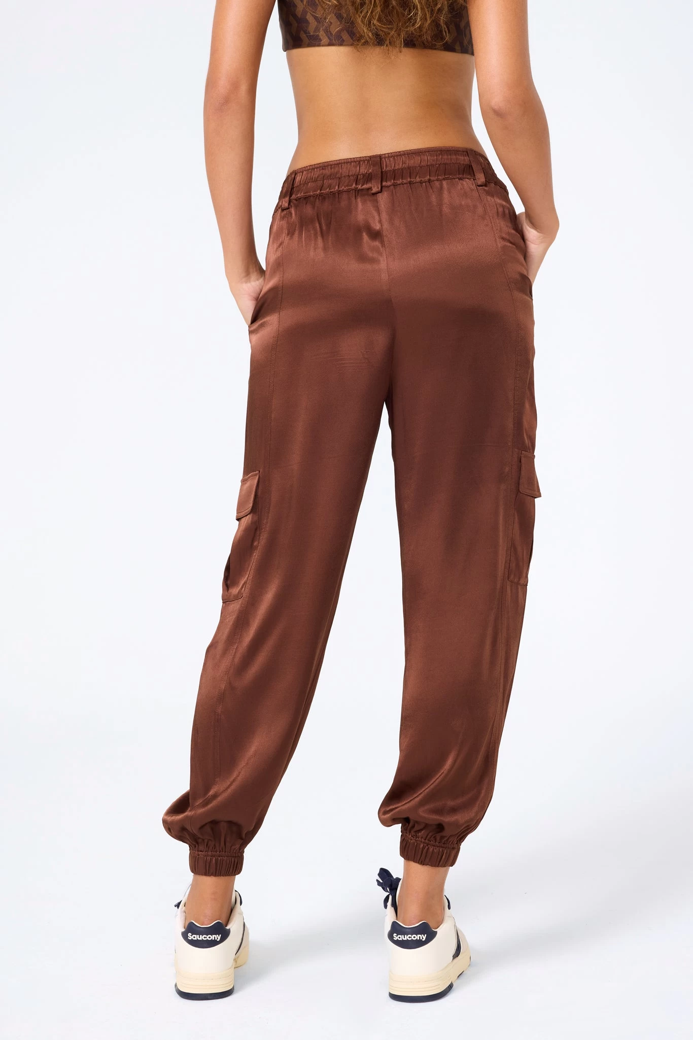 Silk Cargo Jogger In Cafe 5 Silk Cargo Jogger In Cafe - Image 3