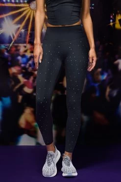 Action Gems Basic Legging In Black Rainbow