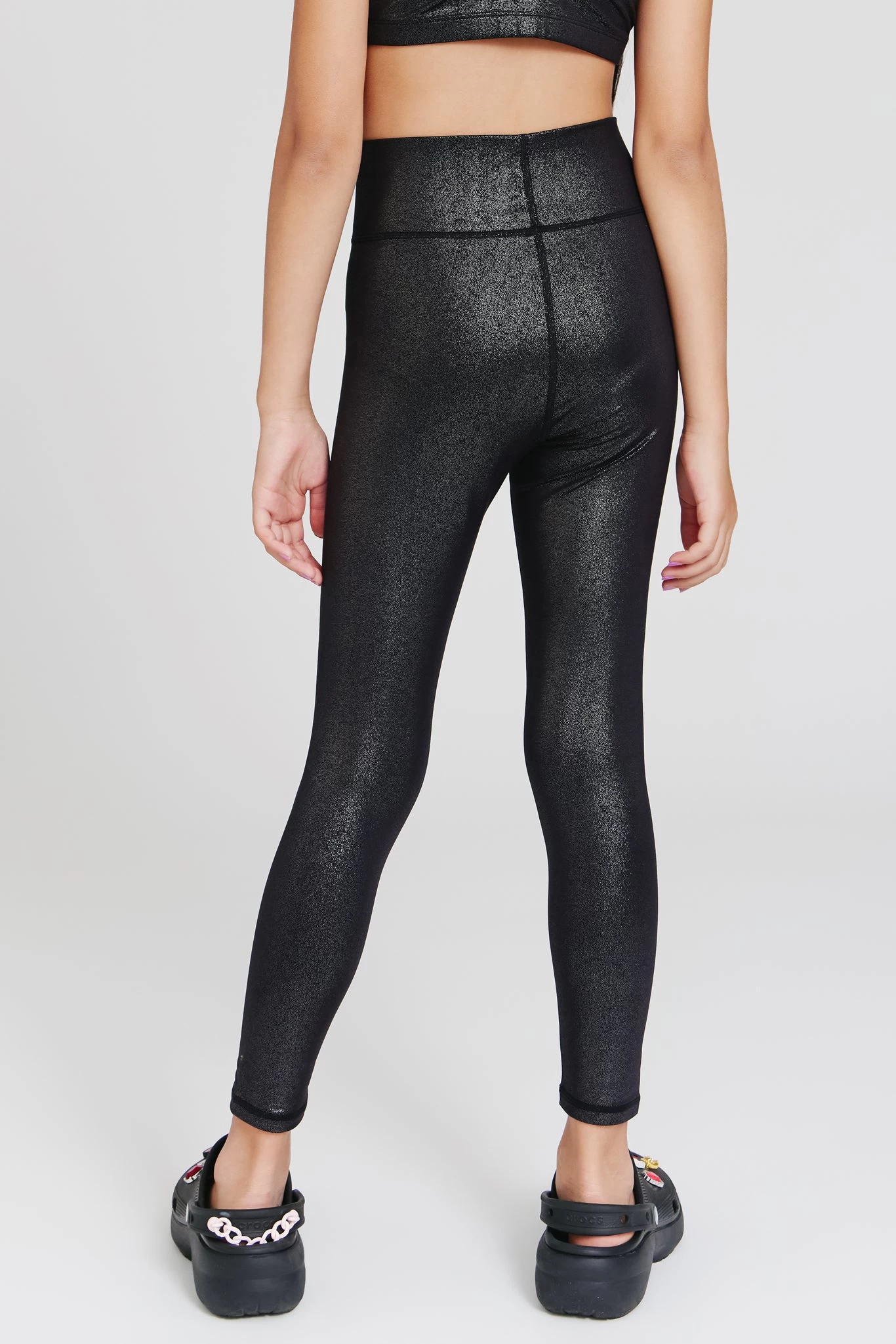 Girls TLC Foil Legging In Onyx Sparkle 5 Girls TLC Foil Legging In Onyx Sparkle - Image 3