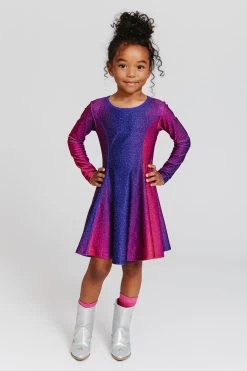 Toddler Hi-Shine Long Sleeve Skater Dress In Jewel Glitter 7 Toddler Hi-Shine Long Sleeve Skater Dress In Jewel Glitter -Chic Wear Shop Terez65304168603a636530416860589.539993446530416860589
