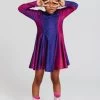 Toddler Hi-Shine Long Sleeve Skater Dress In Jewel Glitter -Chic Wear Shop Terez653041688845816530416888679.910236116530416888679