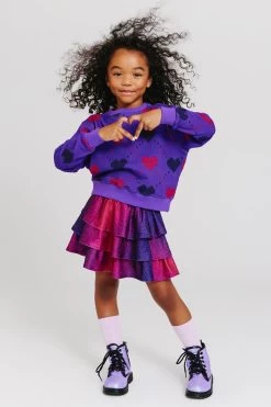 Girls Classic Crewneck In Fair Isle Purple Hearts -Chic Wear Shop Terez6530448fa9ede06530448faa0dd.639878606530448faa0dd