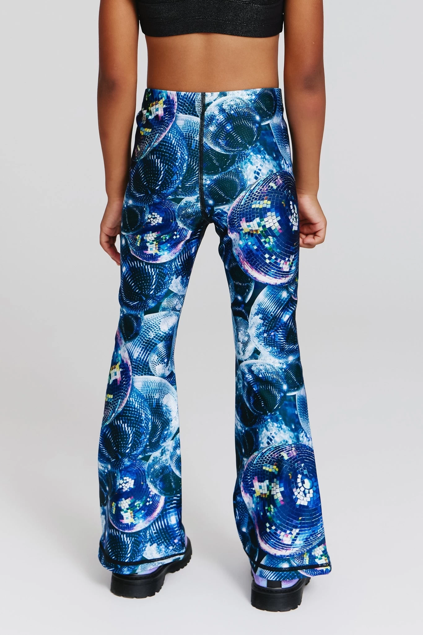Kids Hi-Shine Flare Leggings In Disco Fever 5 Kids Hi-Shine Flare Leggings In Disco Fever - Image 3