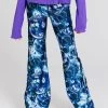 Girls Hi-Shine Flare Leggings In Disco Fever