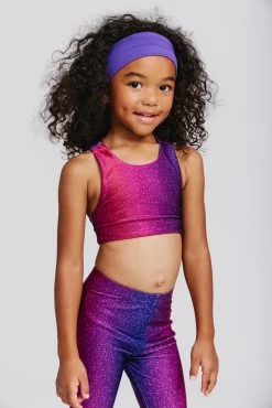 Kids Hi-Shine Sports Bra In Jewel Glitter