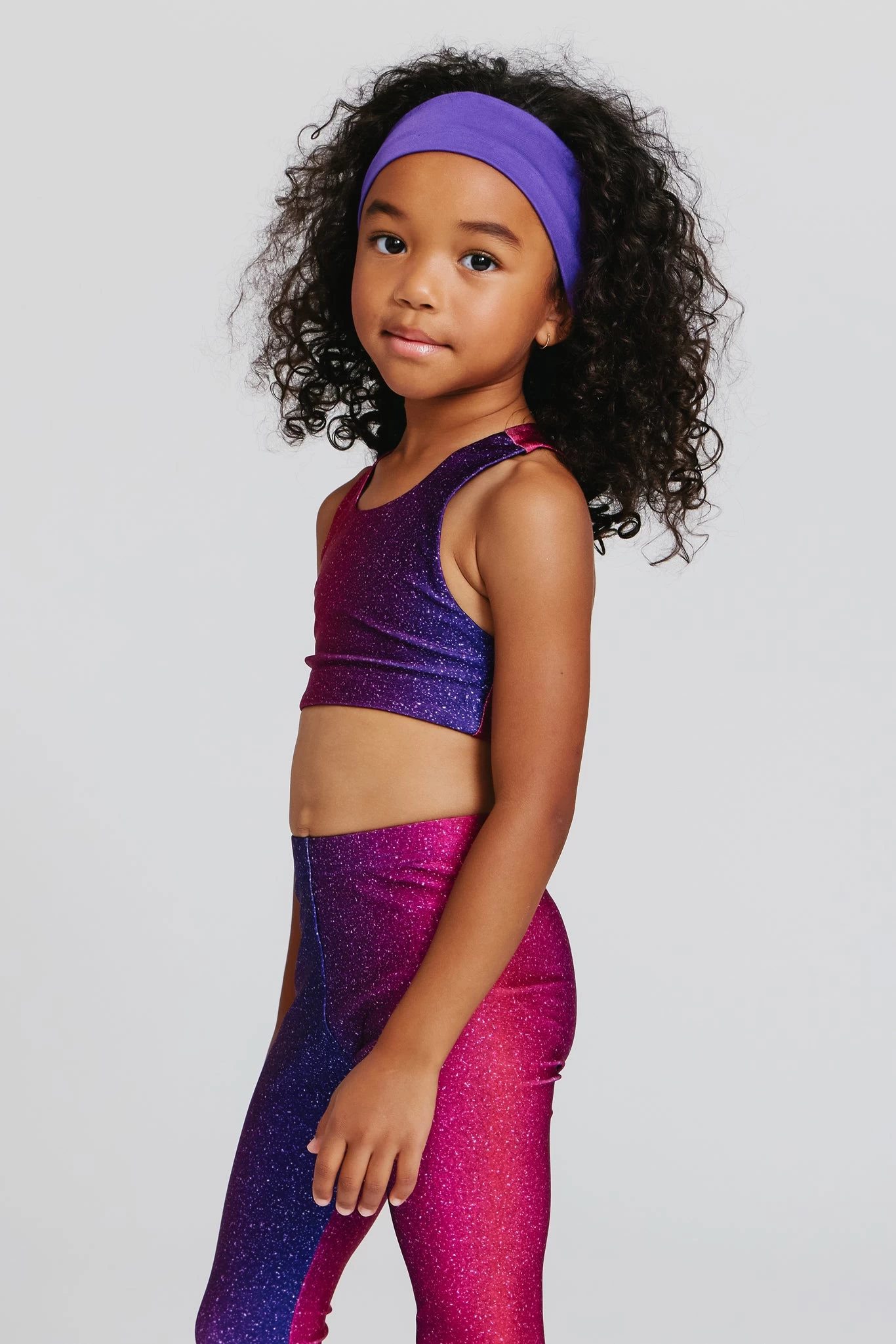 Kids Hi-Shine Sports Bra In Jewel Glitter 4 Kids Hi-Shine Sports Bra In Jewel Glitter - Image 2