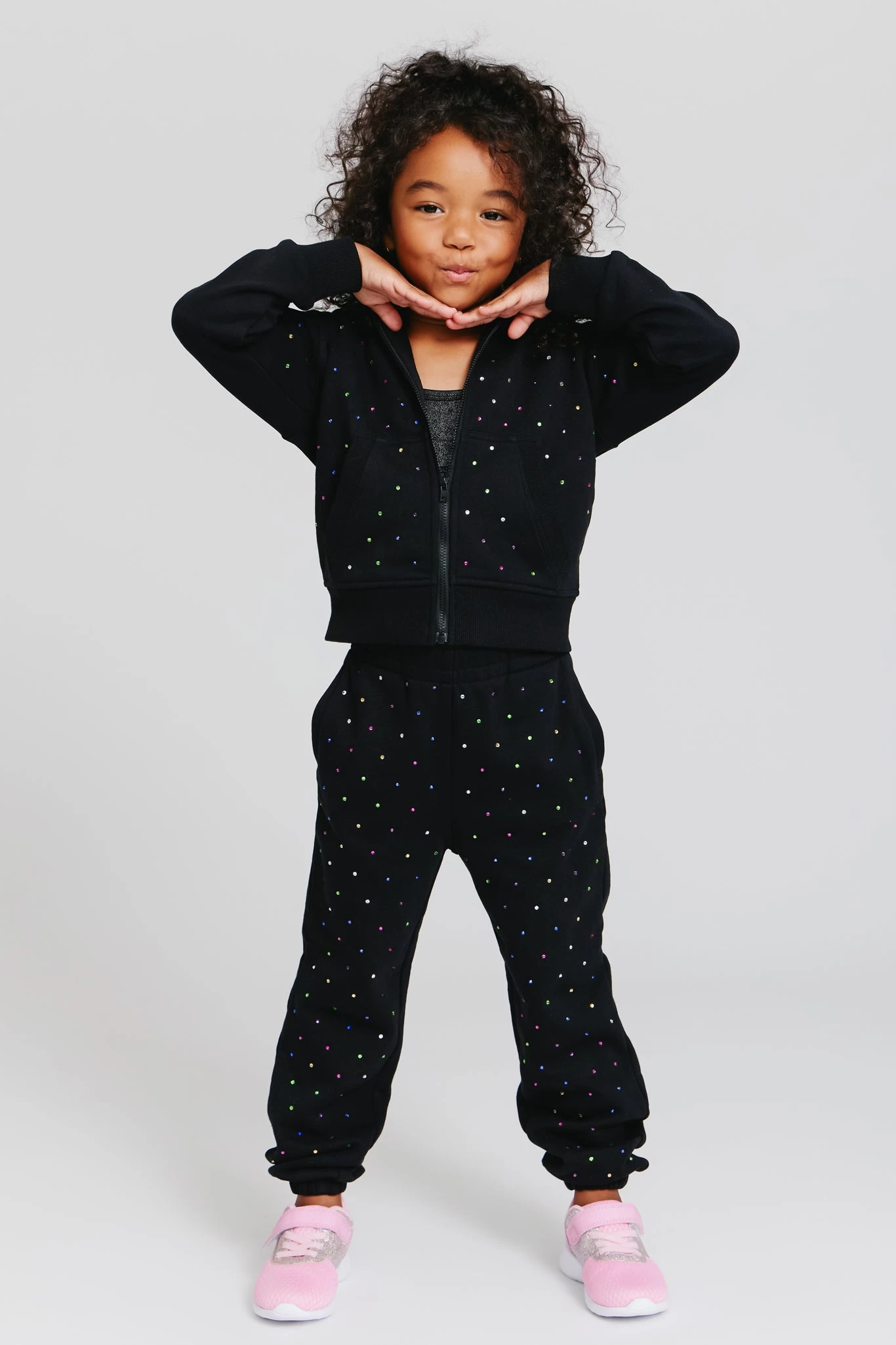 Kids Gems Jogger In Black 6 Kids Gems Jogger In Black - Image 4