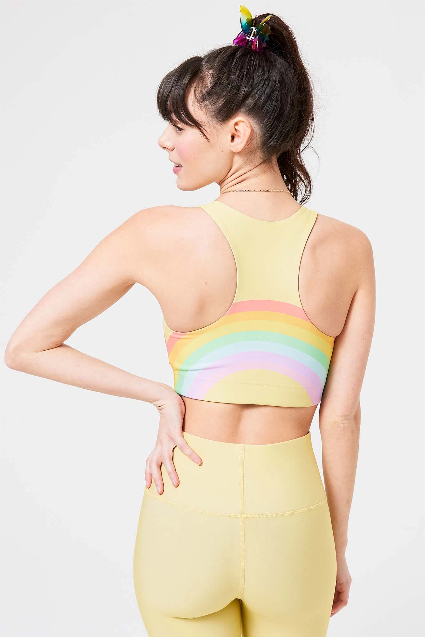 DuoKnit Sports Bra In Pastel Rainbow 5 DuoKnit Sports Bra In Pastel Rainbow - Image 3
