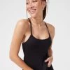TLC Y-Back Tank In Jet Black -Chic Wear Shop blacktankfront1