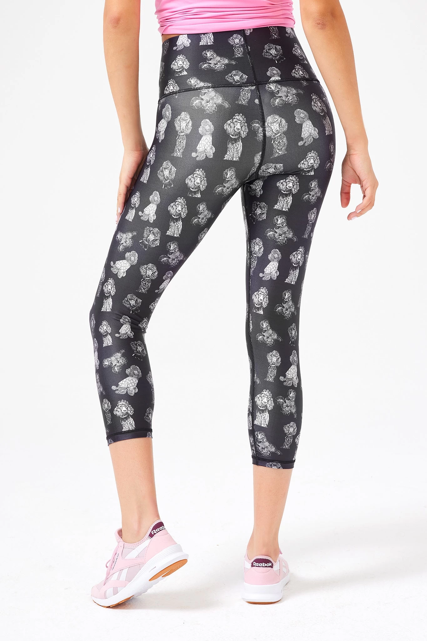 Terez X Torchd Hi-Shine Capris In Black And White Davis 7 Terez X Torchd Hi-Shine Capris In Black And White Davis - Image 5